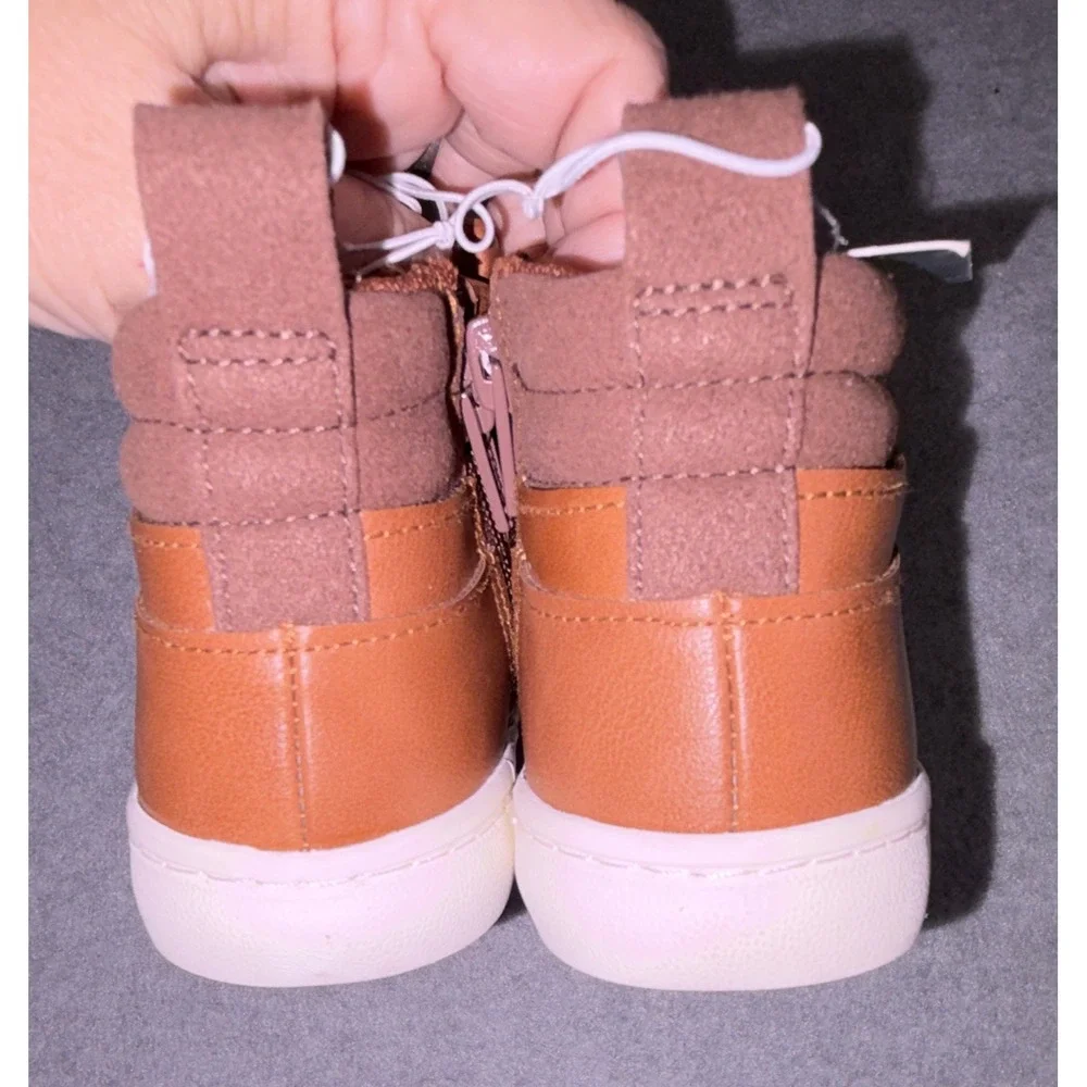 Cat & Jack Unisex Kids Brown High Top Sneakers - Size 10